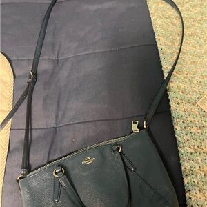 Coach Teal Leather Crossbody Bag
